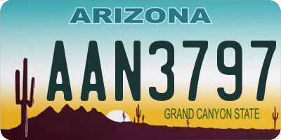 AZ license plate AAN3797
