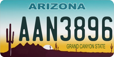 AZ license plate AAN3896