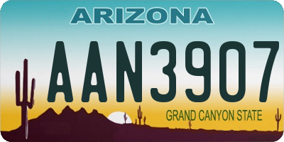 AZ license plate AAN3907