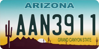 AZ license plate AAN3911