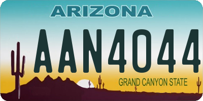 AZ license plate AAN4044