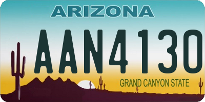 AZ license plate AAN4130