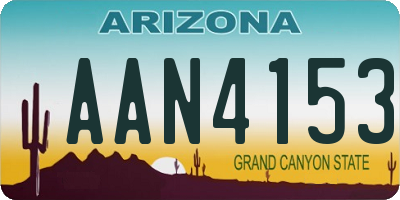 AZ license plate AAN4153