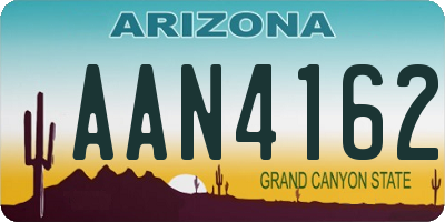 AZ license plate AAN4162