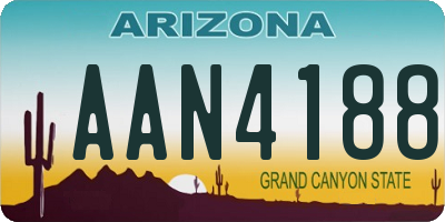 AZ license plate AAN4188