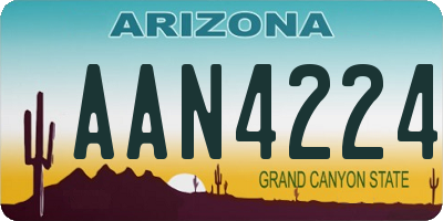 AZ license plate AAN4224