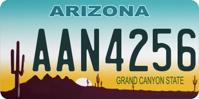 AZ license plate AAN4256