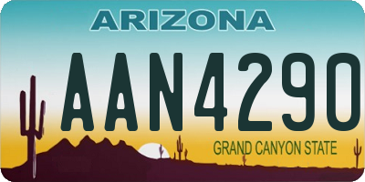 AZ license plate AAN4290
