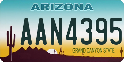 AZ license plate AAN4395