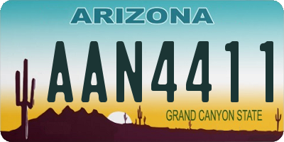 AZ license plate AAN4411