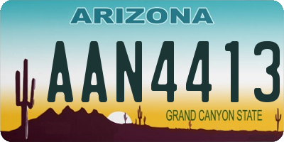 AZ license plate AAN4413