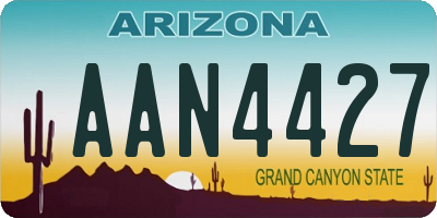 AZ license plate AAN4427