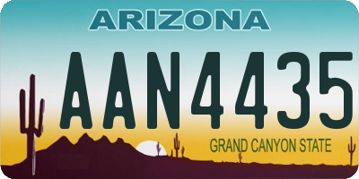AZ license plate AAN4435