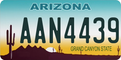 AZ license plate AAN4439