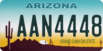 AZ license plate AAN4448