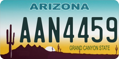 AZ license plate AAN4459