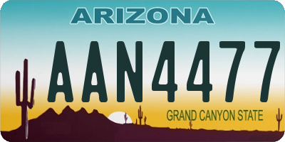 AZ license plate AAN4477