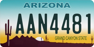AZ license plate AAN4481