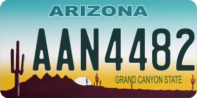 AZ license plate AAN4482