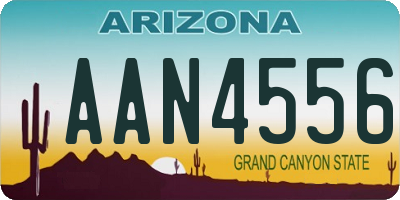 AZ license plate AAN4556