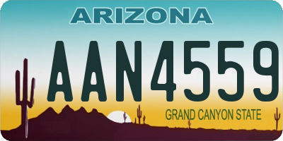 AZ license plate AAN4559