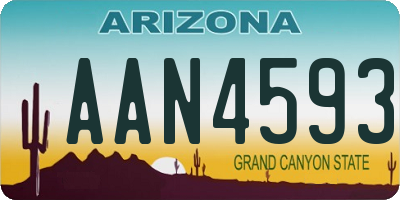 AZ license plate AAN4593
