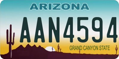 AZ license plate AAN4594