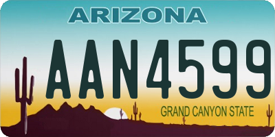 AZ license plate AAN4599