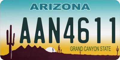 AZ license plate AAN4611