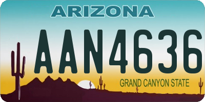 AZ license plate AAN4636