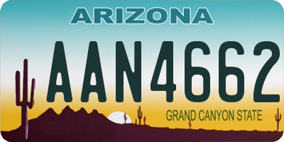 AZ license plate AAN4662