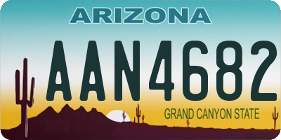 AZ license plate AAN4682