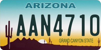 AZ license plate AAN4710
