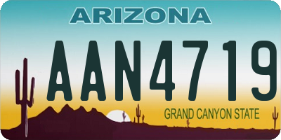 AZ license plate AAN4719