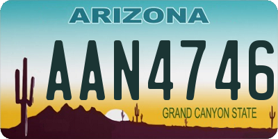 AZ license plate AAN4746