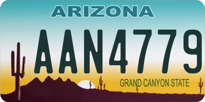 AZ license plate AAN4779