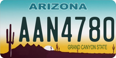 AZ license plate AAN4780