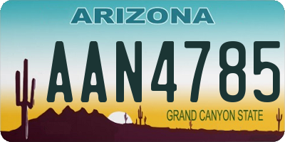 AZ license plate AAN4785