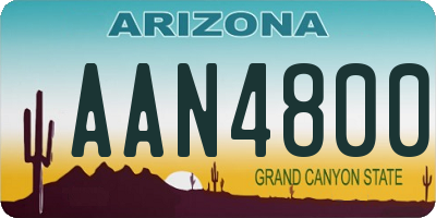 AZ license plate AAN4800