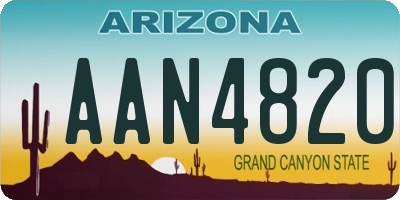 AZ license plate AAN4820