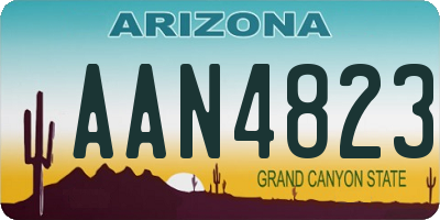 AZ license plate AAN4823