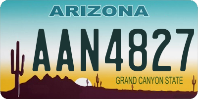 AZ license plate AAN4827