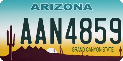 AZ license plate AAN4859