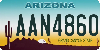 AZ license plate AAN4860