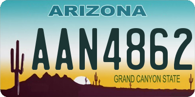AZ license plate AAN4862