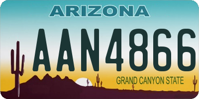 AZ license plate AAN4866
