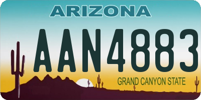 AZ license plate AAN4883