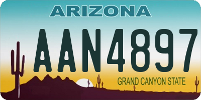 AZ license plate AAN4897