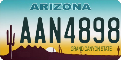 AZ license plate AAN4898