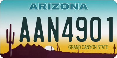 AZ license plate AAN4901